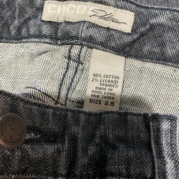 Cropped Chicos Platinum Jeans, size 2.5, new without tag - Picture 4 of 4
